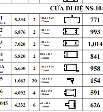 CỬA ĐI HỆ NS-1045