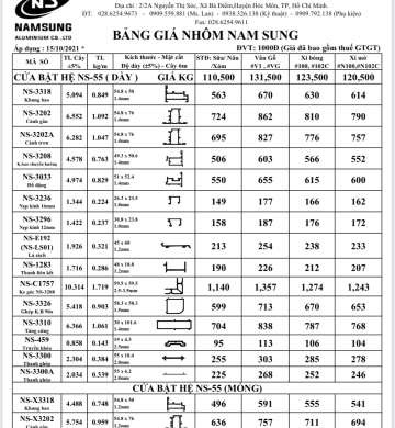 CỬA BẬT HỆ NS-55